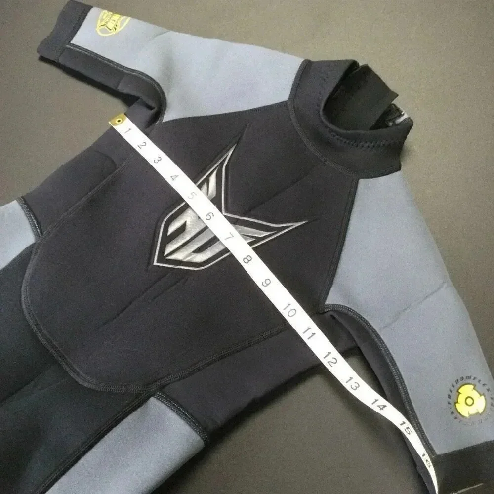 Ho‎ Sports Junior Kids Size 8 Shorty Scuba Wetsuit Gray Aquaseal Zip Front